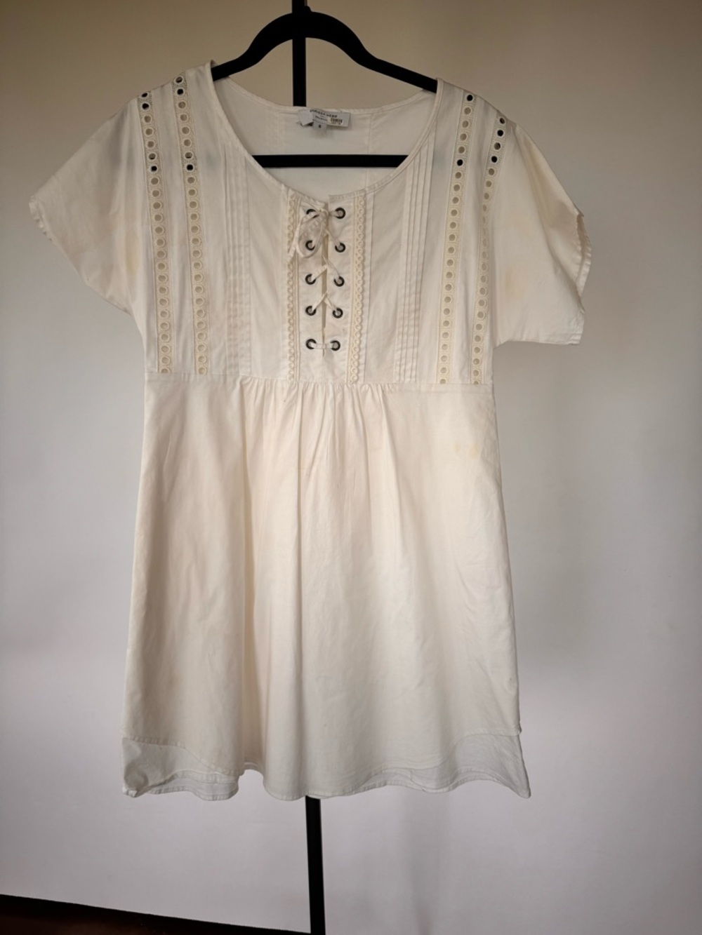 Marissa Webb Eyelet Lace-Up White Dress